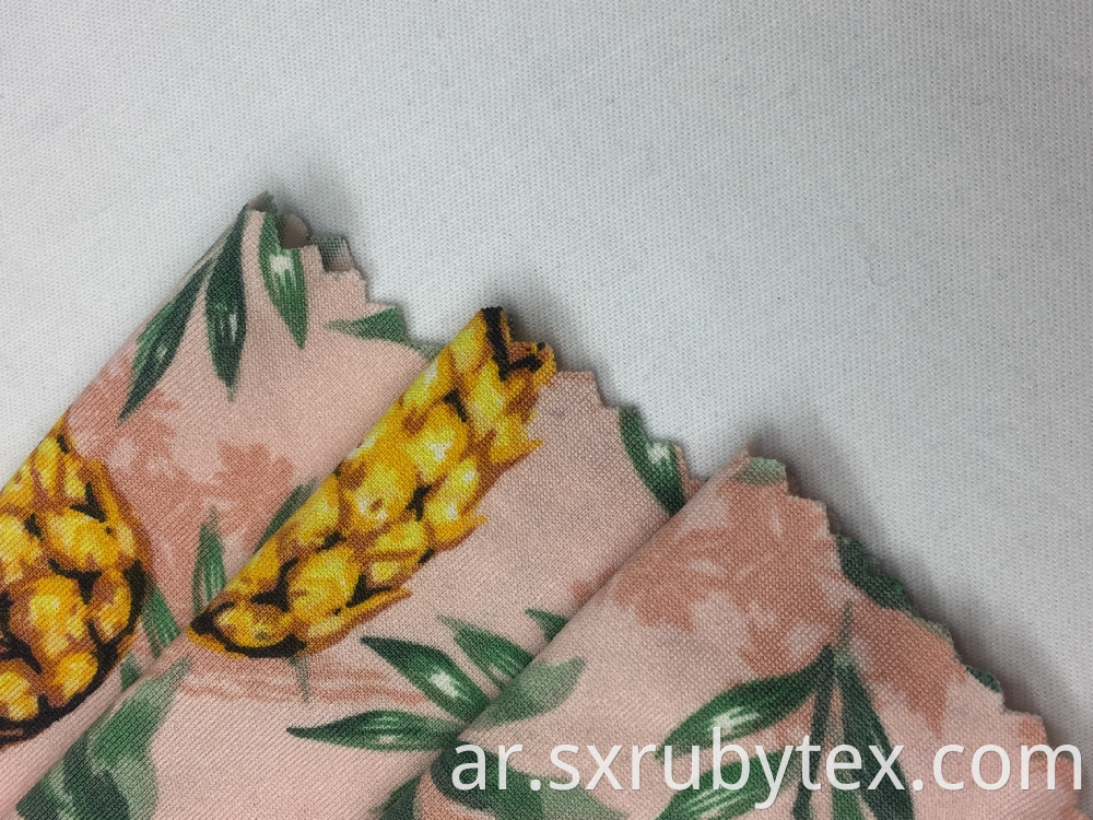 Dty Brushed Pineapple Print Fabric